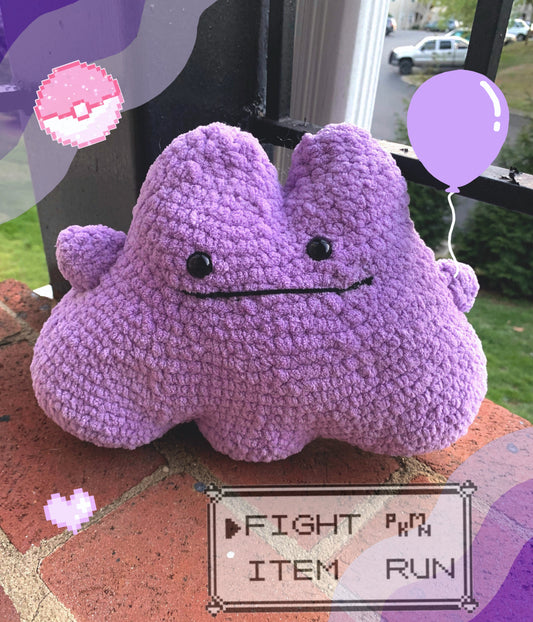 Crocheted Ditto Plushie